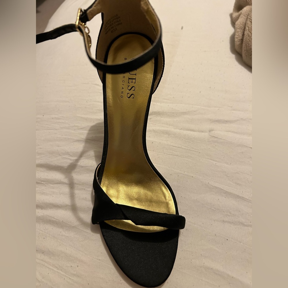 Guess Black and Gold Stiletto Heels